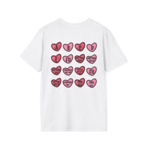 Broken Heart Candy Hearts T-Shirt — Edgy Valentine's Graphic Tee
